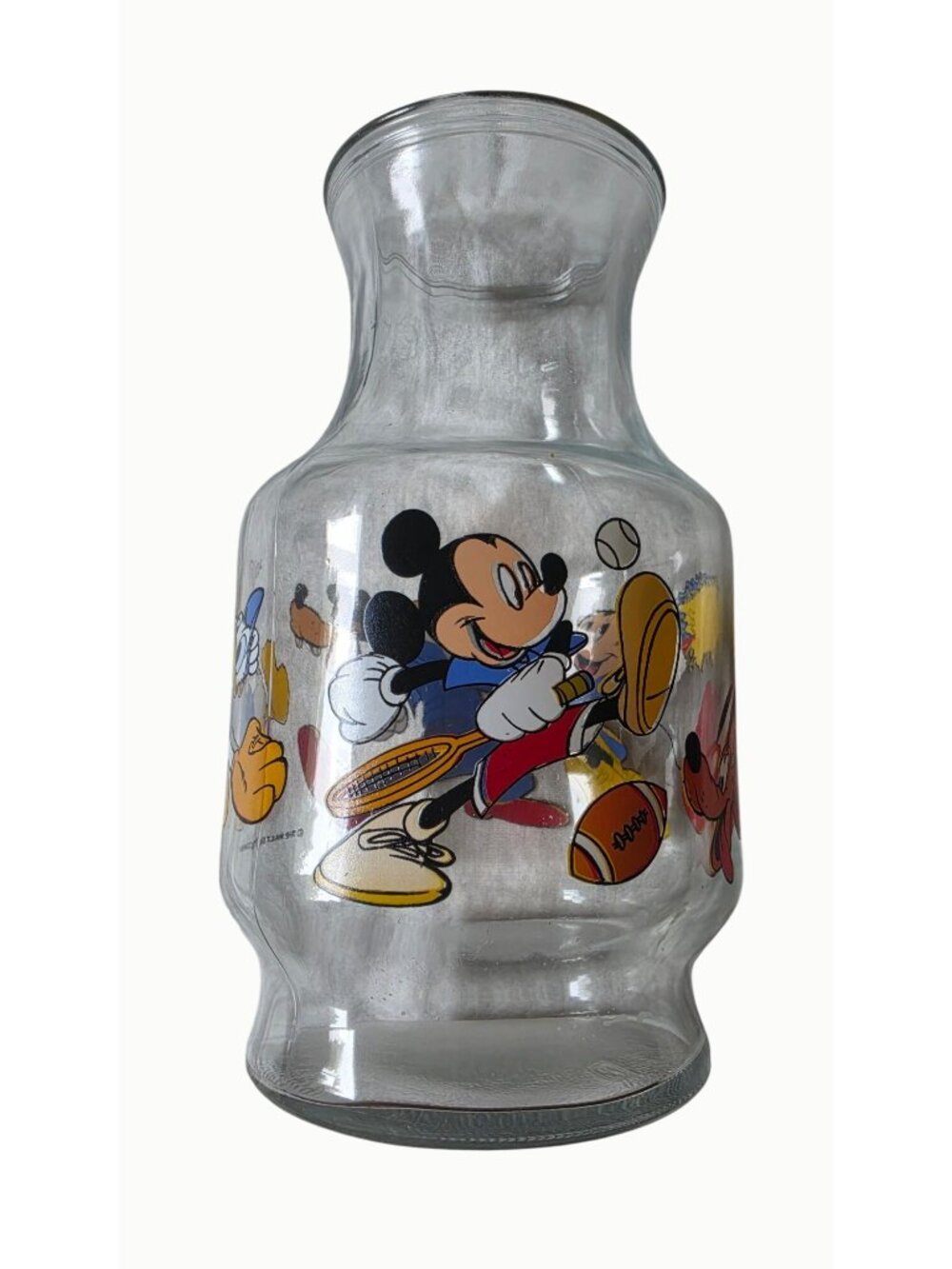 Vintage Anchor Hocking Disney Mickey Mouse & Friends Sports Glass Juice Carafe P
